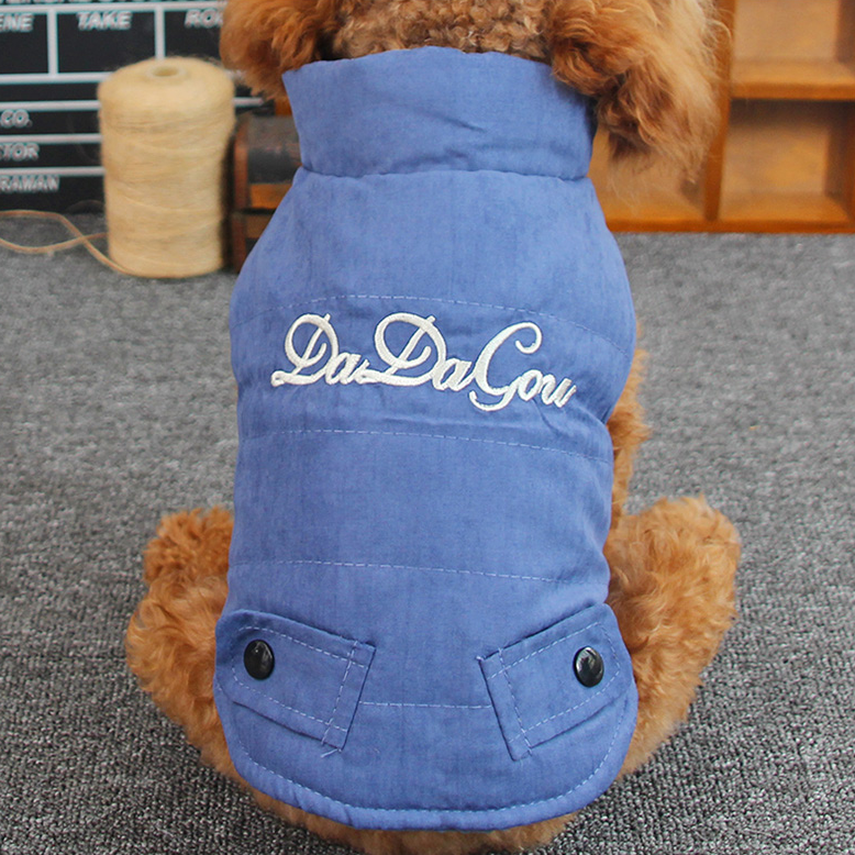 Dog Shirts Puppy Clothes Plus Velvet Thickening Double-sided