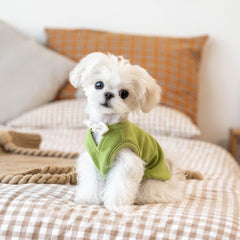 Green V-Neck Bow-Knot Cute Pet Knit Vest