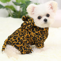 Dog Shirts Insulated Cow Winter Fleece Coat Jumpsuit