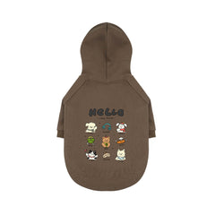 Dog Hoodie Autumn/Winter Cool Letter-print Fleece Sweatshirt Hooded Top