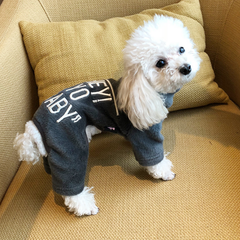 Dog Shirts New high neck suede cotton four-legged clothes