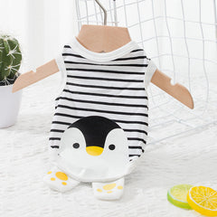 Happy Hoodie for Dogs Thin Striped Penguin