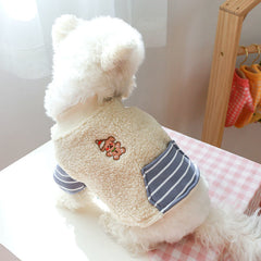 Dog Shirts Pocket Stripes Warm Sweater