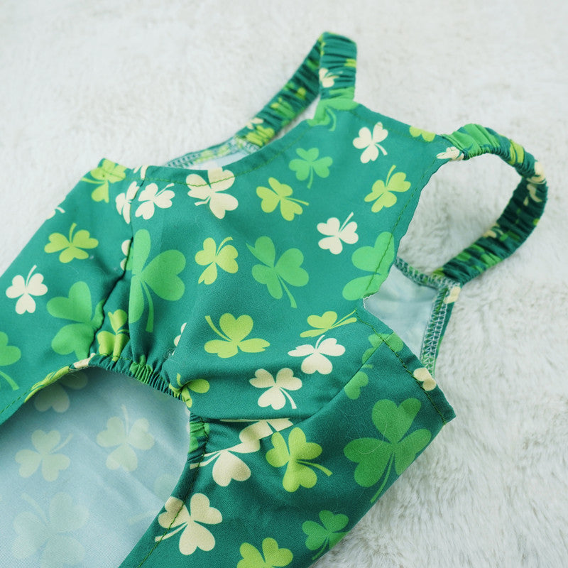 Dog Shirts for Dogs Green Clover Pet Teddy Vest