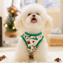 Dog Shirts Christmas Snowman Accessory Cute Winter Top Leash