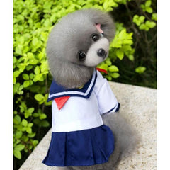 Dress of Dog Sailor School Uniform Four-leg Pants Skirt