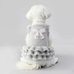Pet Lace Skirt with Mink Fur