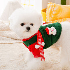 Dog Hoodie Winter Christmas Pocket Pet Clothes