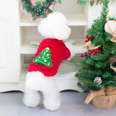 Xmas Dresses for Dogs Red Pet Christmas Tree Sweater