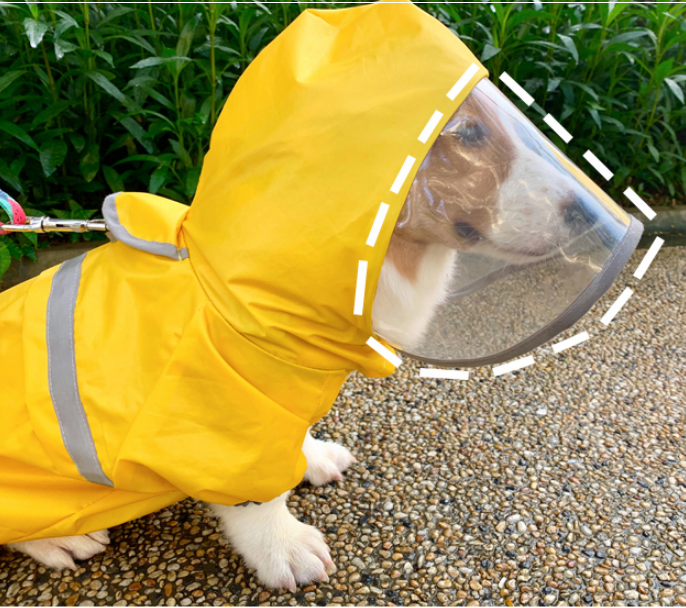 Dog Hoodie Summer Puppies Waterproof Raincoat