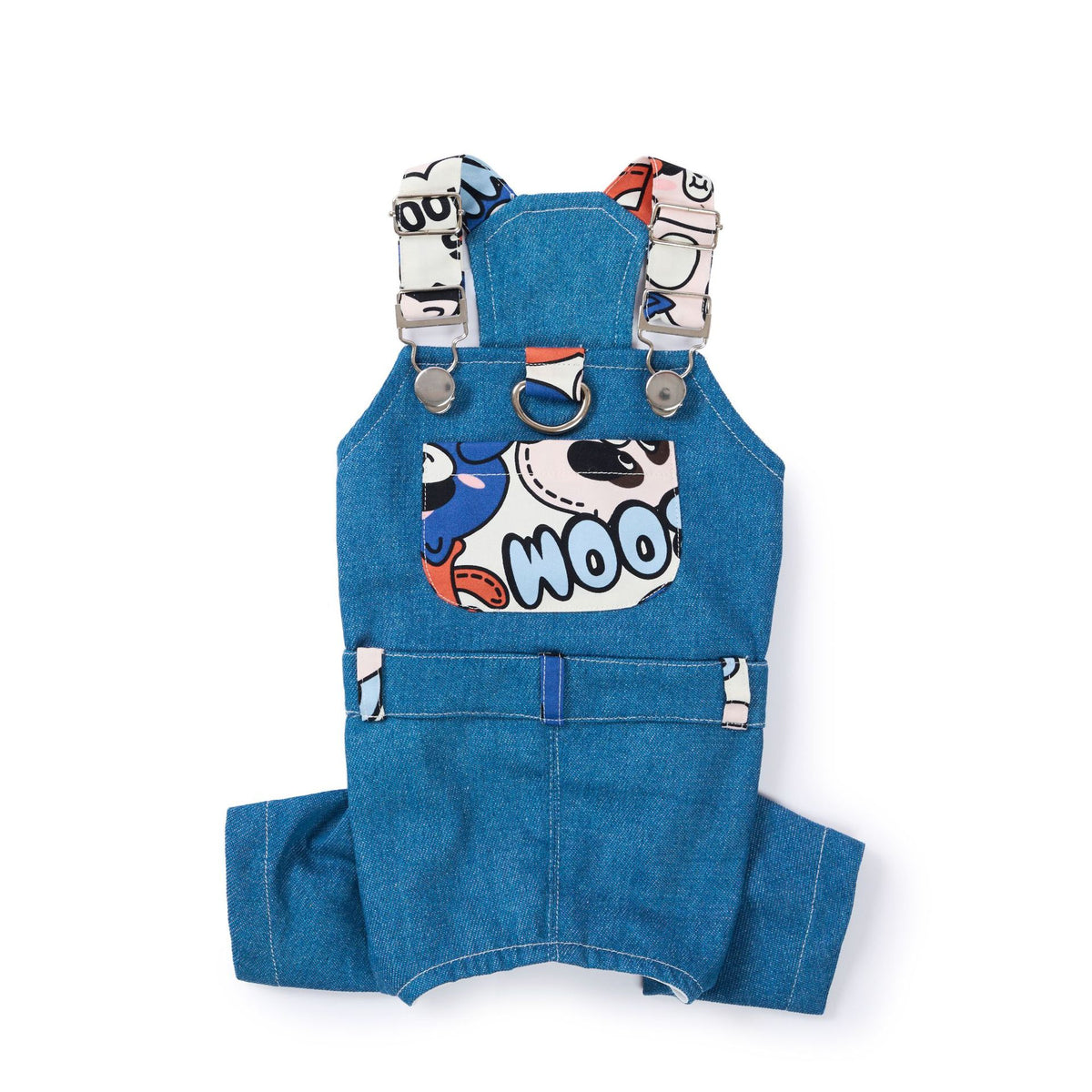 Soft Denim Dog Harness Outfit for Small Pets