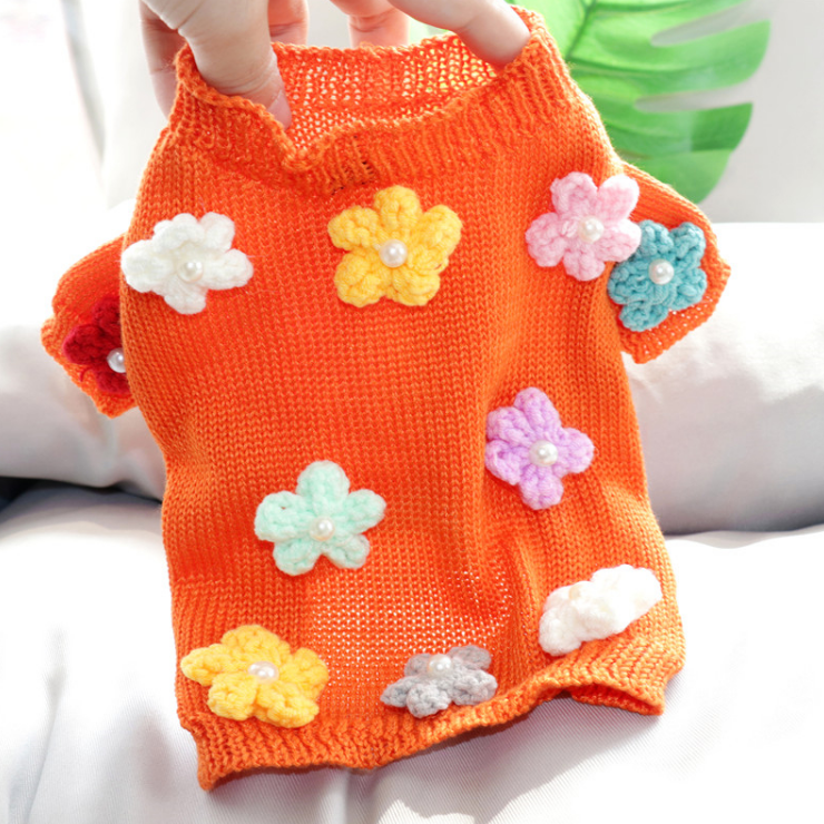 Dress of Dog Short Sweater Schnauzer Casual Small Pet