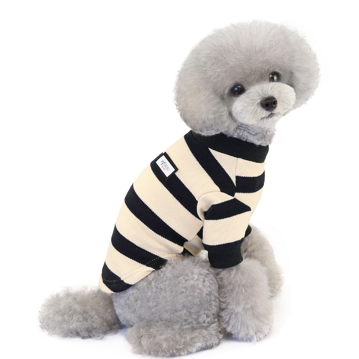 Dog Shirts Striped Sweater Autumn and Winter Clothing Pet