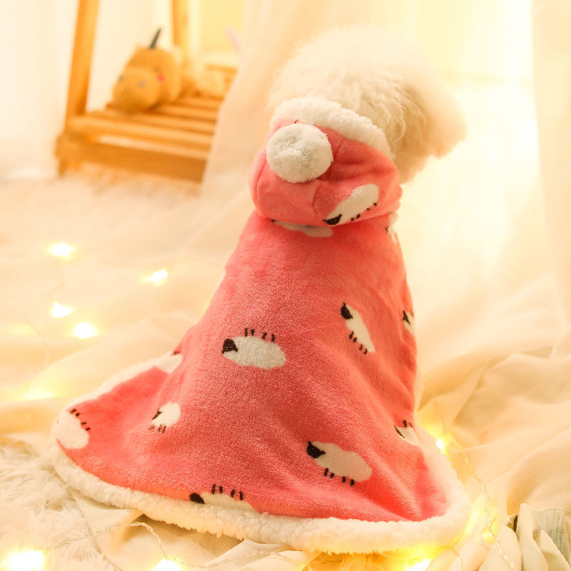 Dog Hoodie Christmas Dog Cloak Nightgown