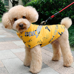 Thunder Shirts Dogs Yellow Camouflage Pet Winter Cotton Down Jacket Vest