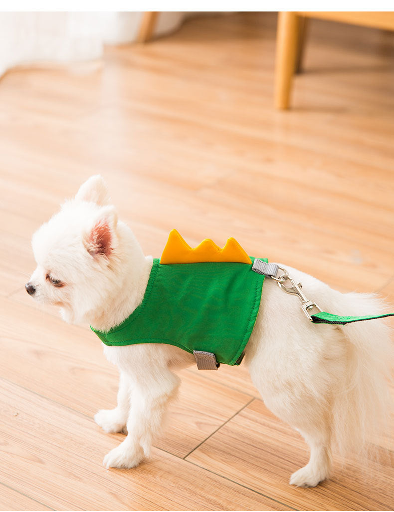 Thunder Shirt Dog Green Dinosaur Traction Harness