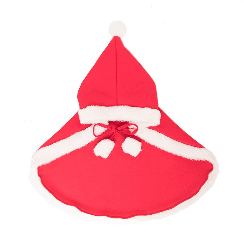 Dog Hoodie Christmas Hat Festive Red Cloak