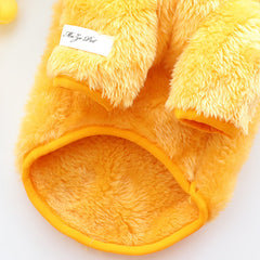 Kids Dogs T Shirt Yellow Plush Cute Pet Teddy Tops