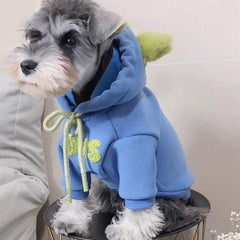 Dog Hoodie Blue Puppies Cotton Hoodie