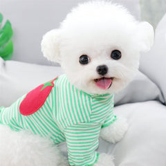 Dog Hoodie Autumn Fruit Short Bottoming Shirt Tops