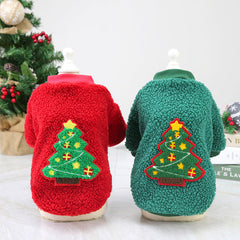 Xmas Dresses for Dogs Red Pet Christmas Tree Sweater