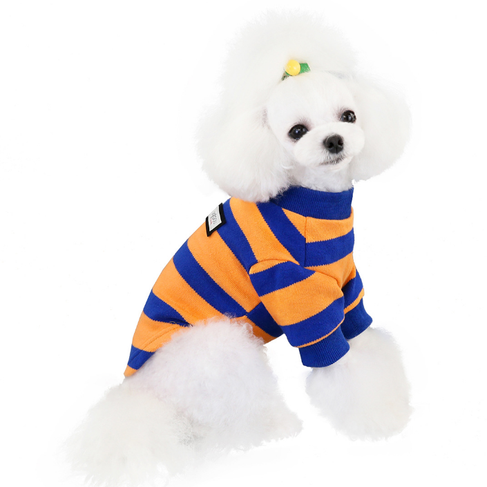 Dog Shirts Striped Sweater Autumn and Winter Clothing Pet