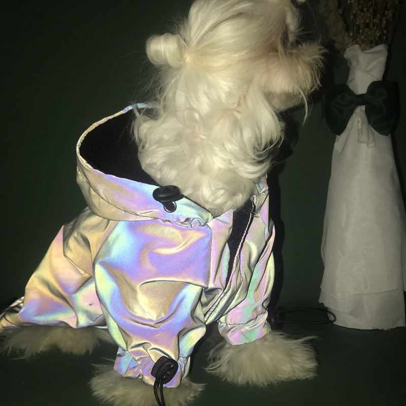 Dog Hoodie Reflective Dog Padded Jacket