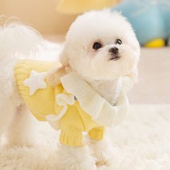 Dog Dress Cute Princess Lapel Top