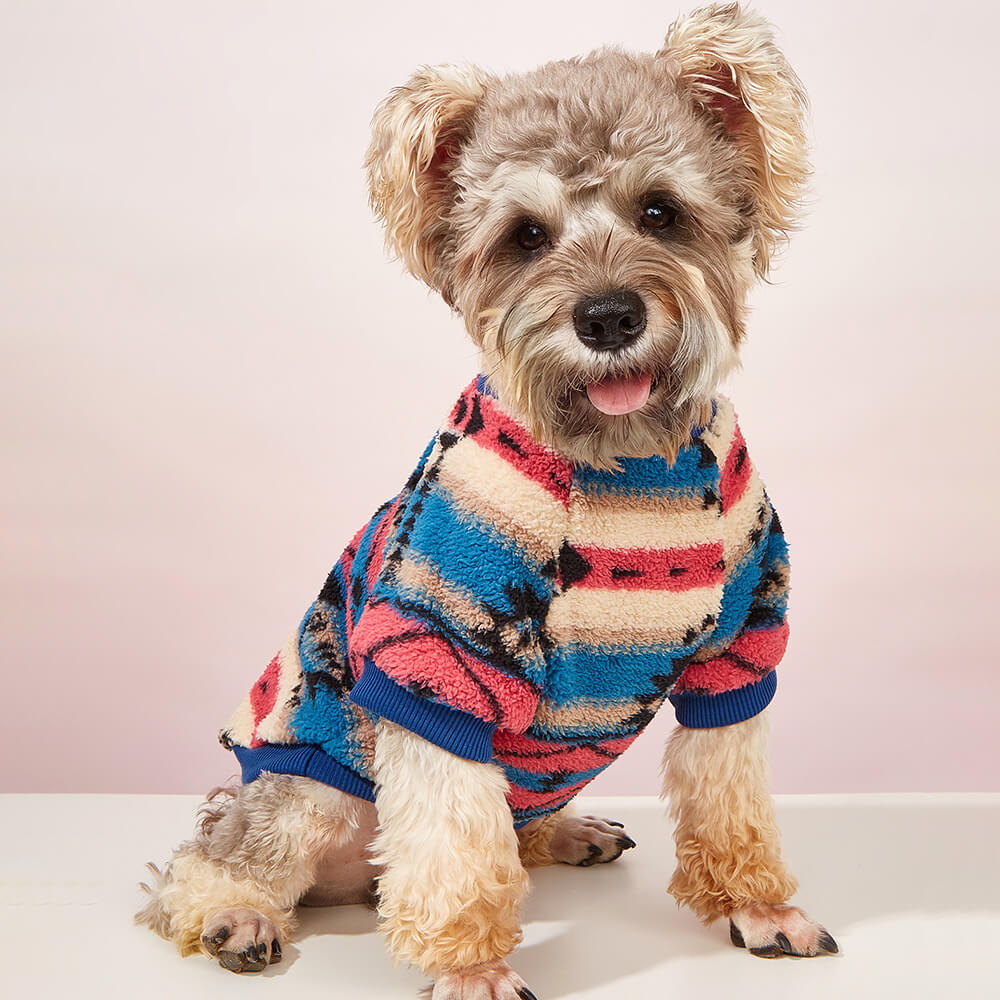 Dog Shirts Cute Striped Plush Top Is Only $9.9