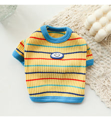 Dogue Shirt Spring Stripe Round Neck Cute Pet