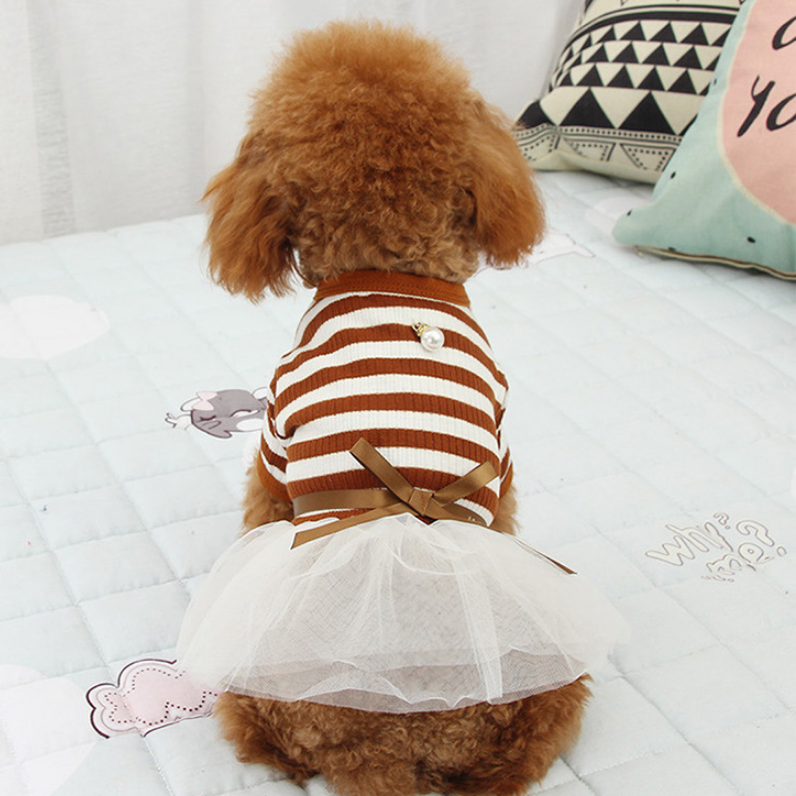 Dog Shirts Small Pet Spring and Autumn Warm Wedding Tops