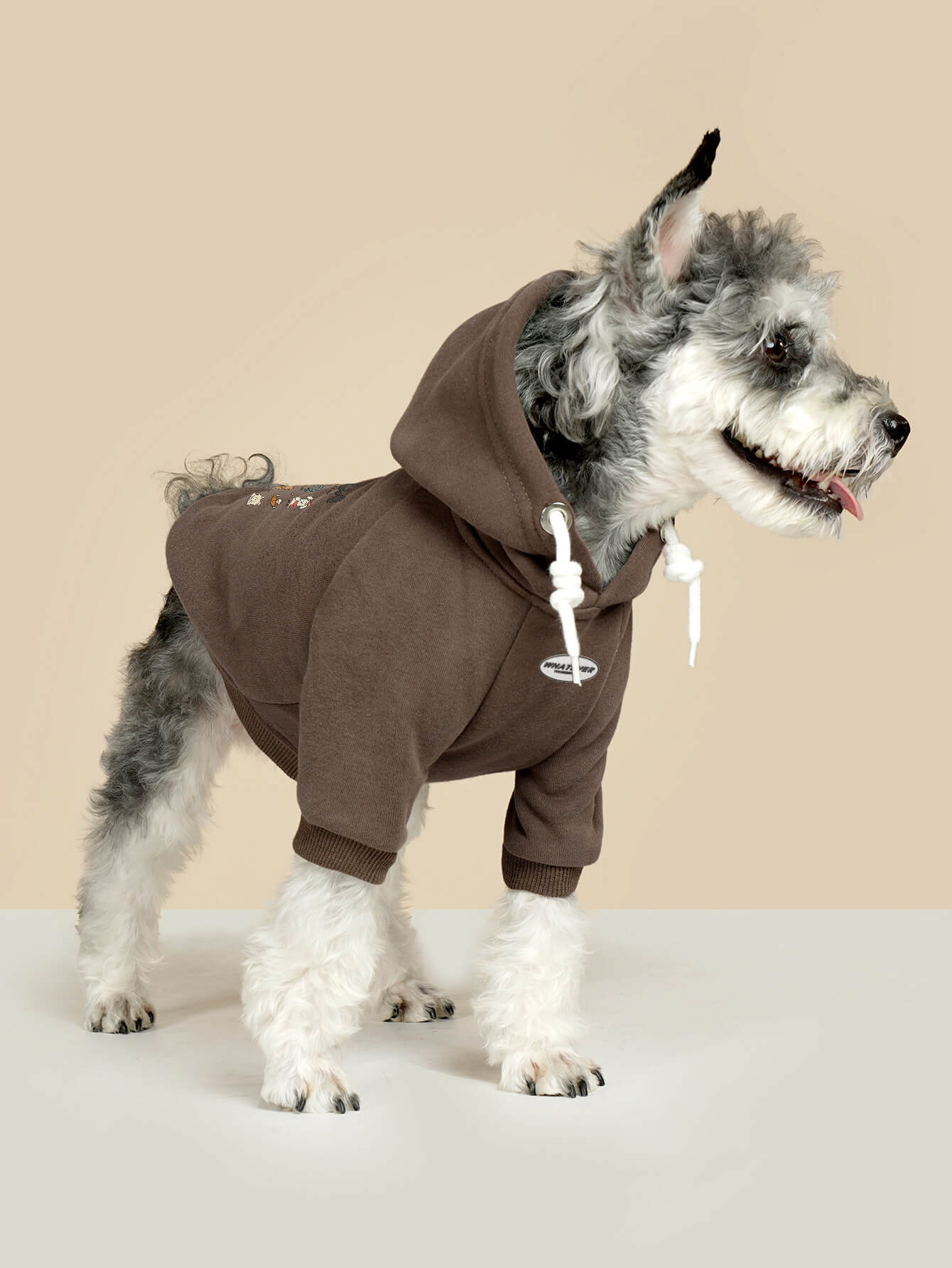 Dog Hoodie Autumn/Winter Cool Letter-print Fleece Sweatshirt Hooded Top