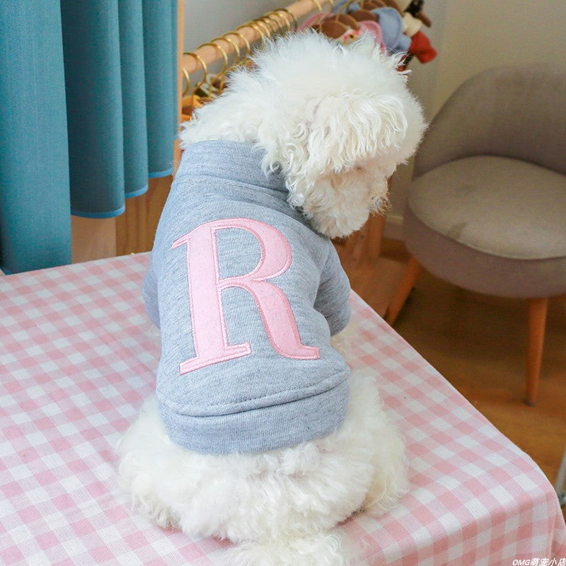 Dog Shirts Autumn Plus Velvet Thick Sweater