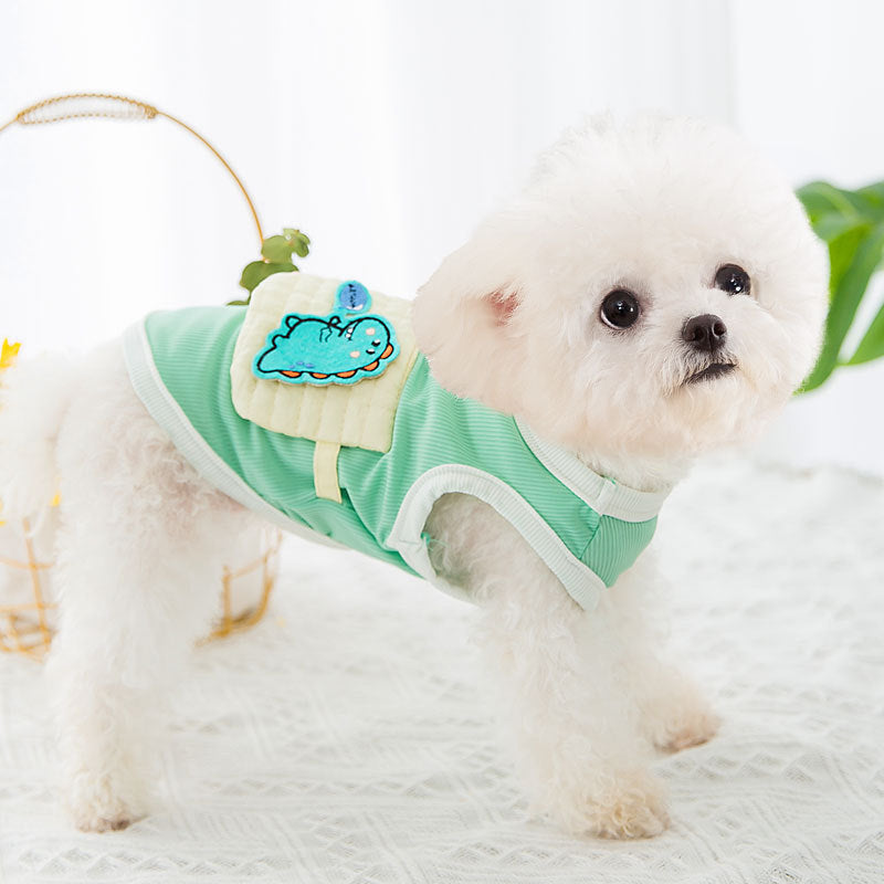 Shirts for Dogs Pet Thin Breathable Dinosaur Vest