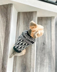 Dog Shirts Black Luxury Pet Winter Warm Sweater