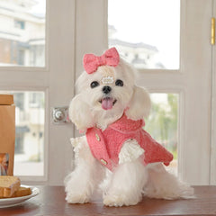 Luxury Pet Tweed Jacket - Chanel-Style Elegance