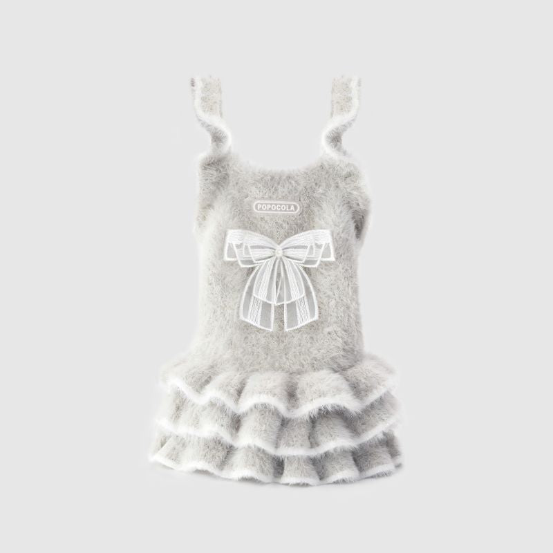 Pet Lace Skirt with Mink Fur