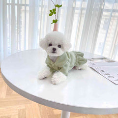 Shirts for Dogs Cute Macaron Traction Lapel Cotton Dress