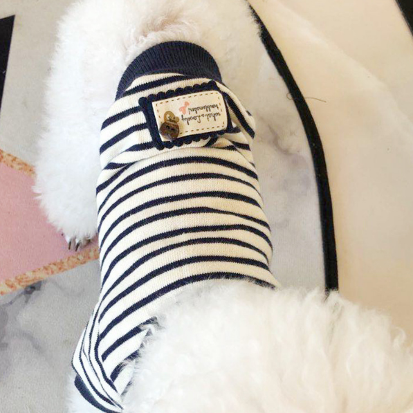 Dog Shirts Pet Clothes Striped Fashion Bottoming