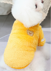 Kids Dogs T Shirt Yellow Plush Cute Pet Teddy Tops