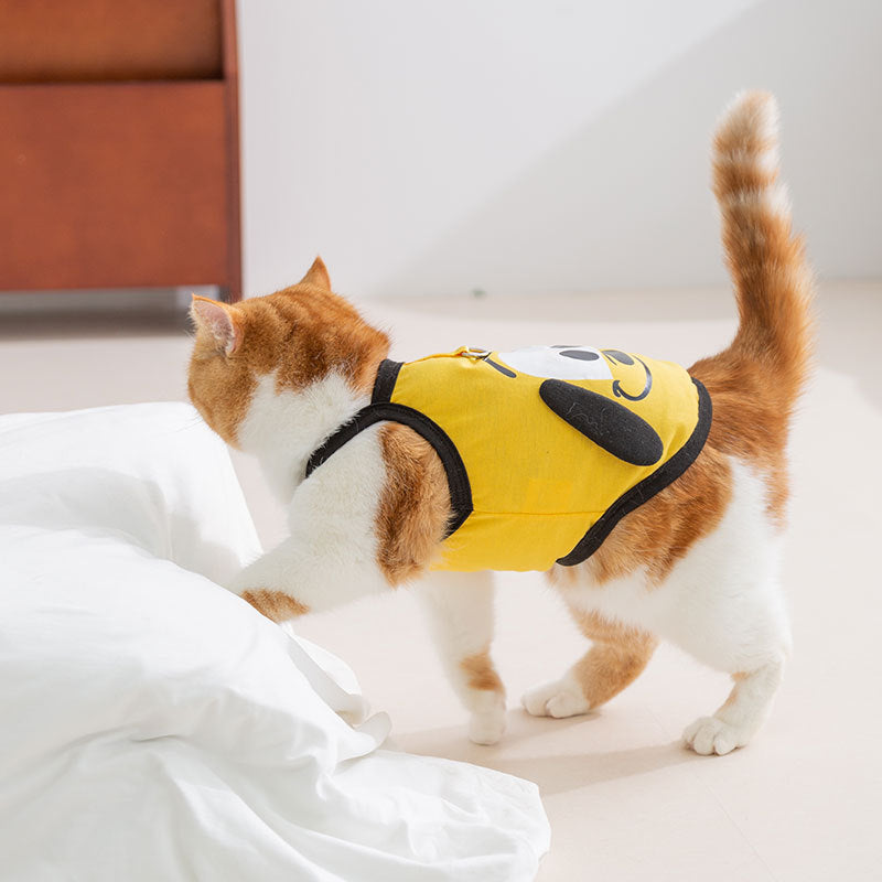 Cartoon Dog Harness Vest with Funny Print