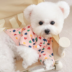 Dog Shirts Spring Pink Heart Pet Coat