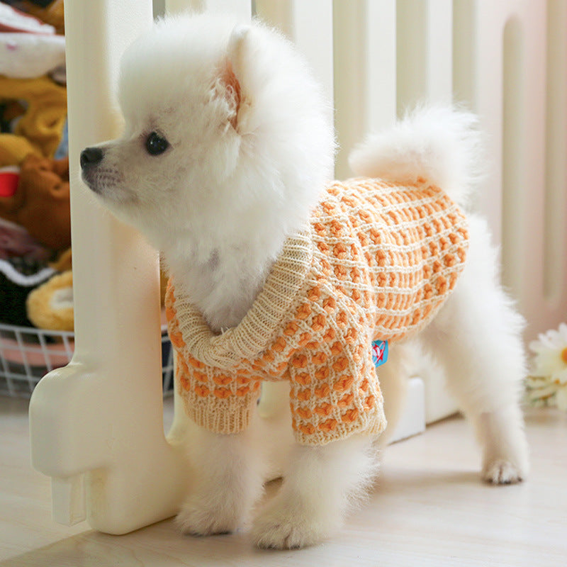 Dress for Dog Winter Plaid Two Legs Sweater