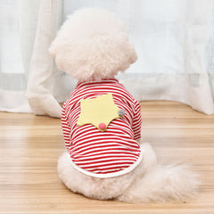 Kids Dogs T Shirt Striped Round Neck