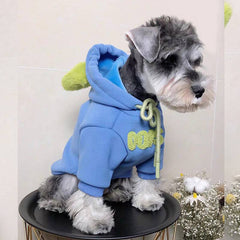 Dog Hoodie Blue Puppies Cotton Hoodie