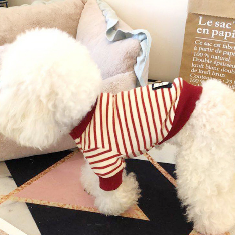 Dog Shirts Pet Clothes Striped Fashion Bottoming
