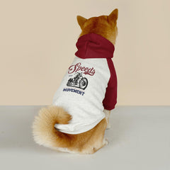 Dog Hoodie Autumn/winter Cool Warm Letter Print Velvet Sweatshirt with Hood