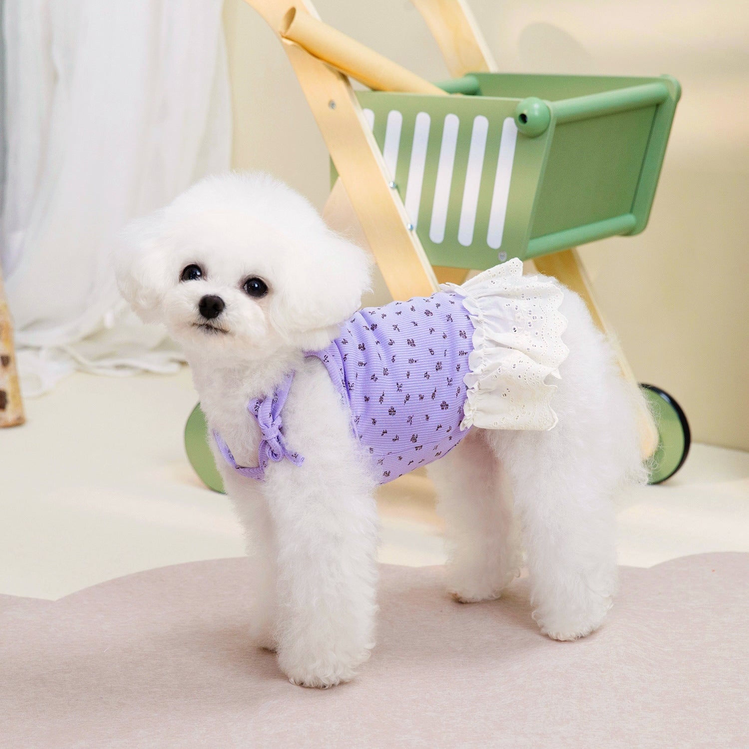 Dog Dress PCute Floral Teddy Bichon TOP