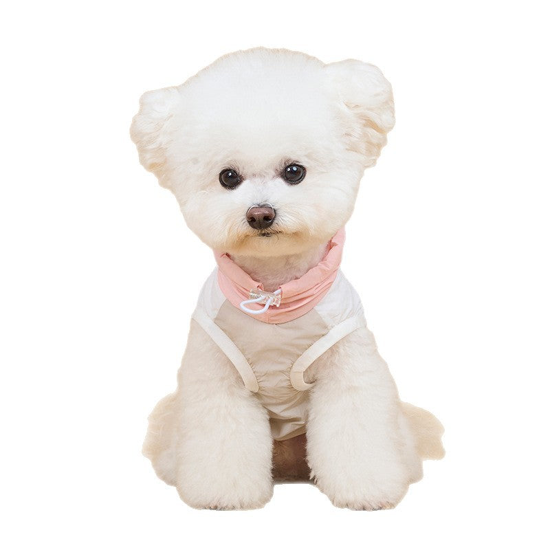 Soft Denim Dog Harness Outfit for Small Pets