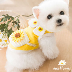 Sunflower Lapel Bag Dog Clothes